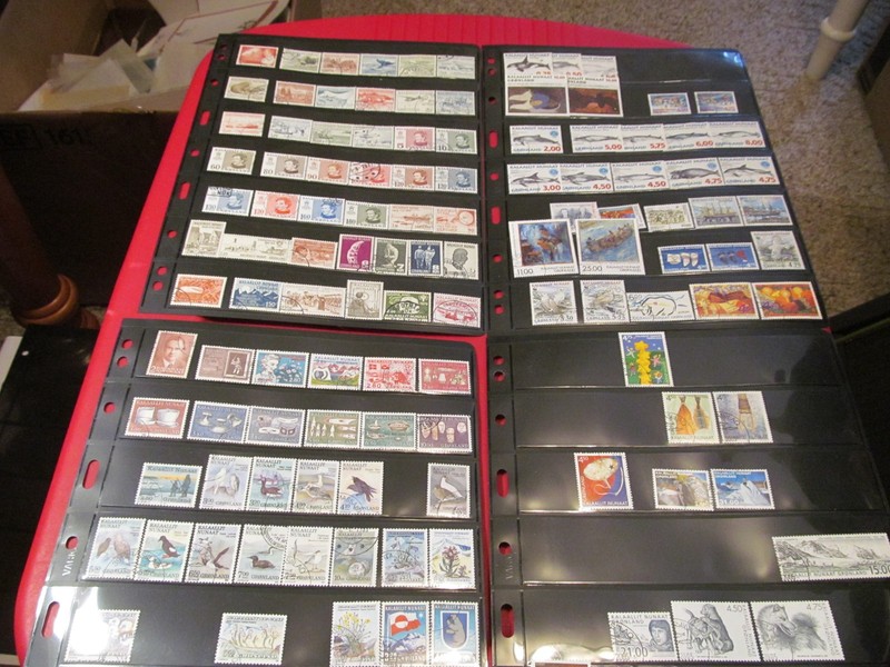 GREENLAND COLLECTION OF  225+ USED STAMPS 1950 -2003  Catalog value  $450.00