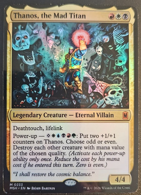 Thanos, the Mad Titan Marvel Super Heroes Foil Playtest Card