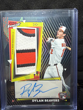 Dylan Beavers 2026 Topps Finest Rookie Auto/Patch Relic #RPA-DB BLACK 6 /10