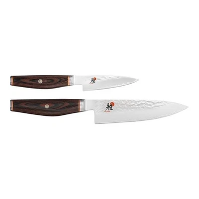 MIYABI Artisan 2-pc, Knife Set 3.5-inch Paring Knife, 6-inch Chef’s Knife