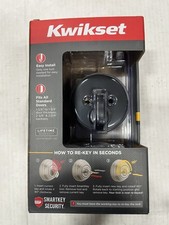 Kwikset 258RDT514S Uptown Low Profile Round Iron Single Cylinder Deadbolt, Black