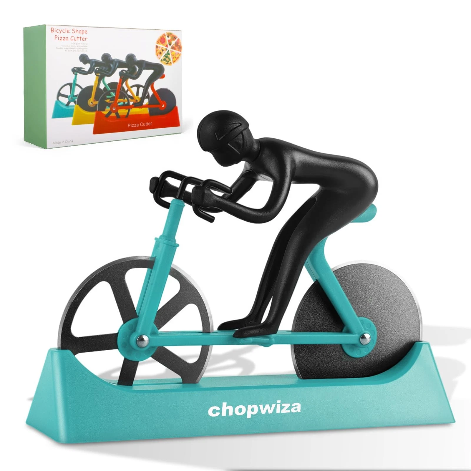 Bike Pizza Cutter,Bicycle Pizza Slicer,Stainless Steel Pizza Cutter Wheels wi...
Opens in a new wind