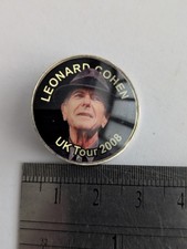 Leonard Cohen UK Tour 2008 Pin Badge