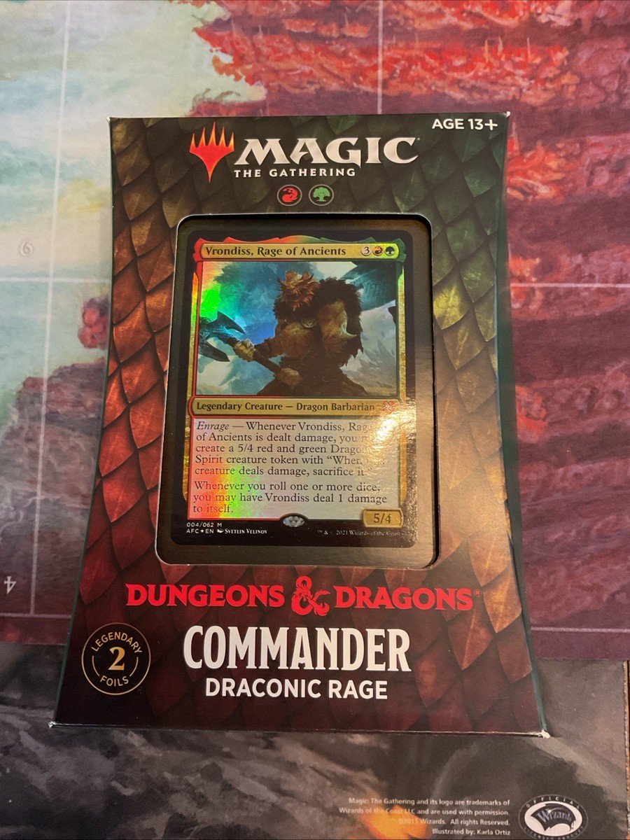 mtg draconic rage commander deck DRACONIC RAGE Commander Deck 2018 Magic the Gathering NIB D&D