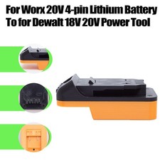 Adapter For Worx 4-pin 20V Li-ion Battery To For Dewalt 18V 20V Power Tools NEW