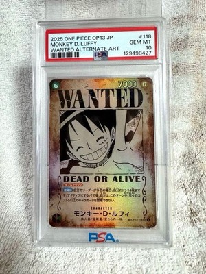 ワンピース カードゲーム ONE PIECE OP13 MONKEY D. LUFFY PSA10 Monkey D. Luffy SP SEC PSA10 One Piece Card Game Op13-118 Used | eBay