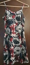 LOFT Floral Spaghetti Adjus Strap Sundress Multicolor Lightweight Cotton Size 2P