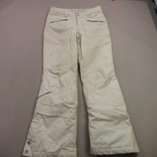 Spyder Ski Pants Womens 6 Straight Legs Pockets Lightweight Ivory