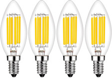 E14 LED Bulbs Dimmable 60W Equivalent 2700K Warm White Edison European Base 4 Pa