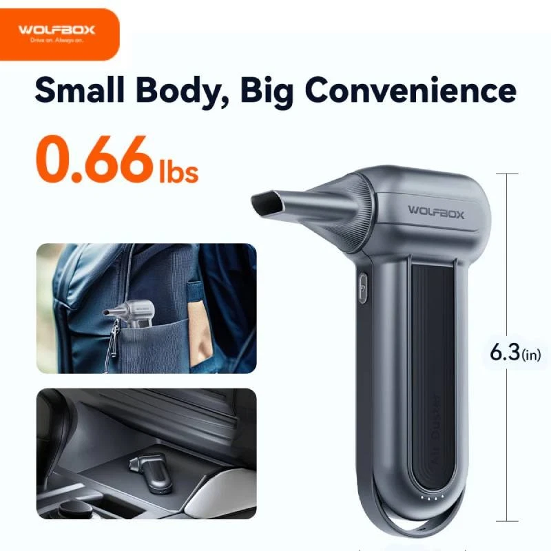 WOLFBOX MF100 Electric Air Duster-150000RPM Super Power Cordless Air Duster - Image 2 of 4