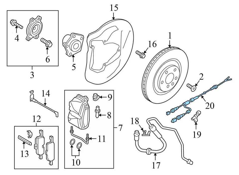 AUDI A5 SPORTBACK B9 2018-2025 - ABS/sensor de velocidad delantero izquierdo arnés de cableado Foto 3 de 4