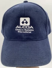 Alcoa Hat Men’s Black Company Logo Trim Adjustable Soft Cotton Dad Cap