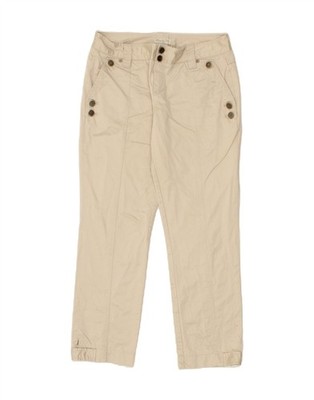 MASSIMO DUTTI Womens Straight Chino Trousers EU 40 Medium W30 L28 Beige BS25