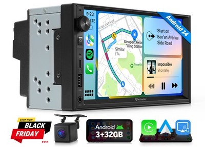 Android Autoradio 2DIN IPS Display mit CarPlay 7 Zoll Navigation Radio Head Unit