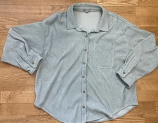 Women's Wishlist Apparel Light Blue Corduroy Button Up size S/M