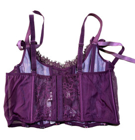 Victorias Secret Bustier Top Romantic y2k Floral Lace Corset Coquette Lingerie M