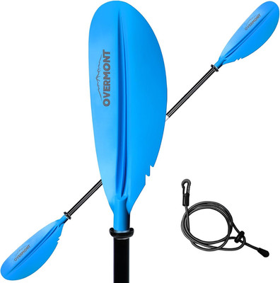 Kayak Paddles with Leash - Heavy Duty Aluminum Alloy Shaft Boating Oar for Kayak