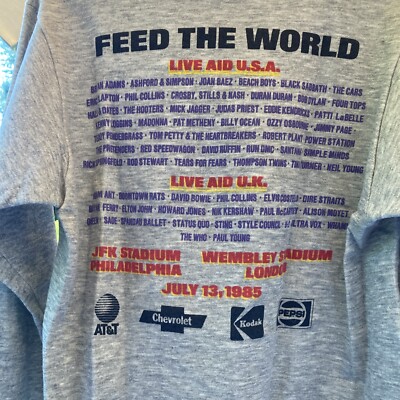 LIVE AID 1985 ビンテージ Live AId 1985 Vintage Original Signal Sweatshirt Large 42-44