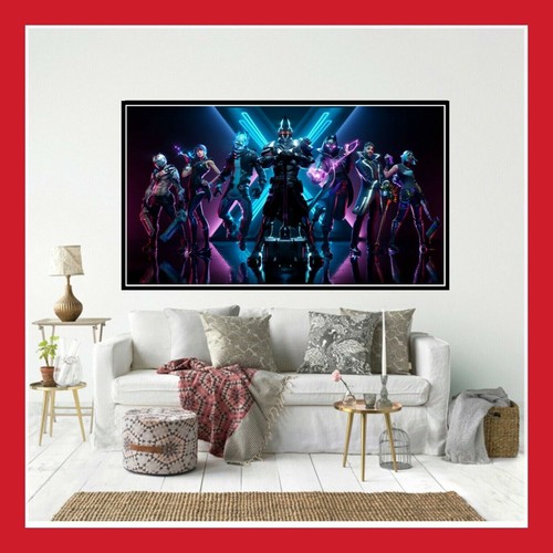 Poster Toile Fortnite Skin Saison 10 - Décoration Murale Gamer - 100% Coton - Neuf