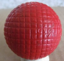 VINTAGE NO NAME RED GUTTA PERCHA GOLF BALL 1900-1905 ORIGINAL PAINT-NICE