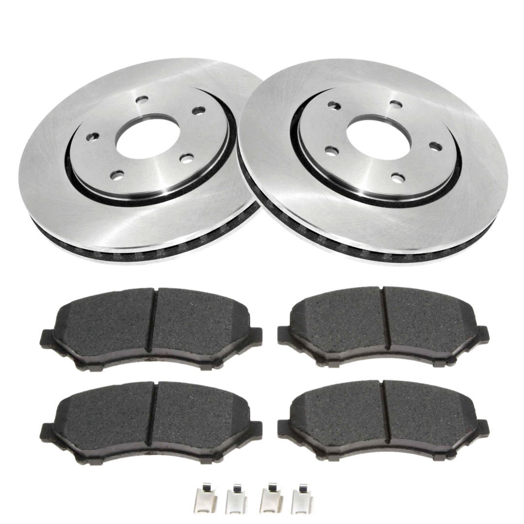 Front Brake Rotors + Brake Pads Fits 2008 2016 Chrysler Town