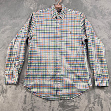 Ralph Lauren Slim Fit Stretch Oxford Shirt Men's Medium Checkered Flesh Pony