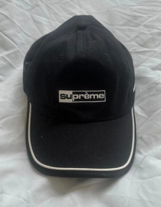 SS20 Supreme Piping 6 panel black cap Hat