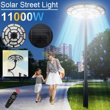 11000W 1068 LED Commercial Solar Street Light Dusk to Dawn Super Bright Lamp