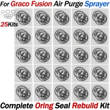 25 Kits For Graco Fusion AP Spray Orings 246355 Complete O-Ring Seal Rebuild Kit
