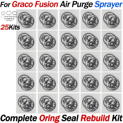 #ad 25 Kits For Graco Fusion AP Spray Orings 246355 Complete O Ring Seal Rebuild Kit $80.99