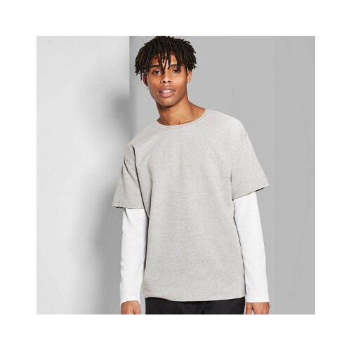 grey t shirt men's full sleeve