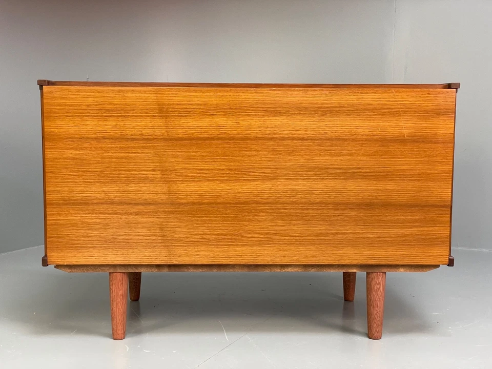 Vintage Teak Record Cabinet 1970s Retro Design Drop Door Storage EB9760 MWOO - Image 2 of 4
