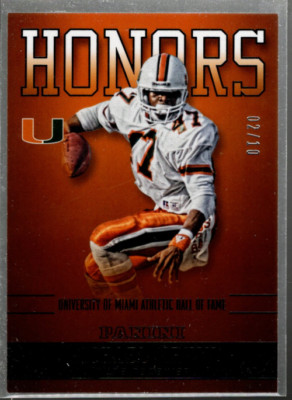 A3862- 2015 Panini Miami Honors Schwarz #96 Michael Irvin / 10 Muster Pic
