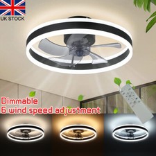 50cm LED Ceiling Fan with Lights Dimmable LED Fan Light with Remote Control UK