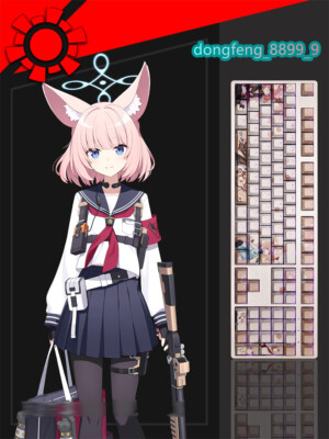Blue Archive Nicole Endicott Keycap Button PBT Cherry MX 108 Keys For Keypads