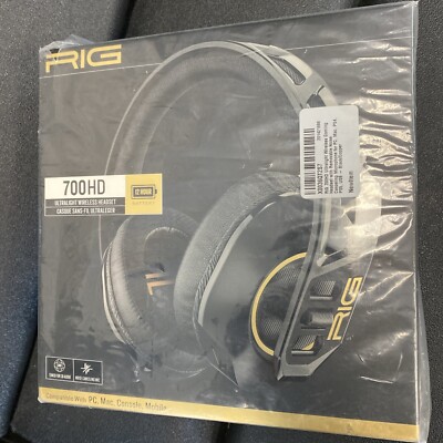 RIG 700HD Black Ultralight Wireless Bluetooth Over The Ear Gaming Headset
