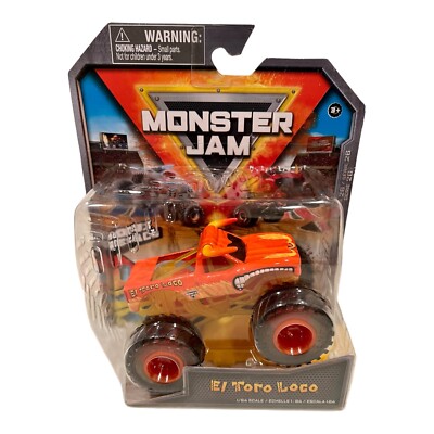  Monster Jam Truck EL TORO LOCO 1:64 2022 Series 26 See-Thru Orange Yellow 