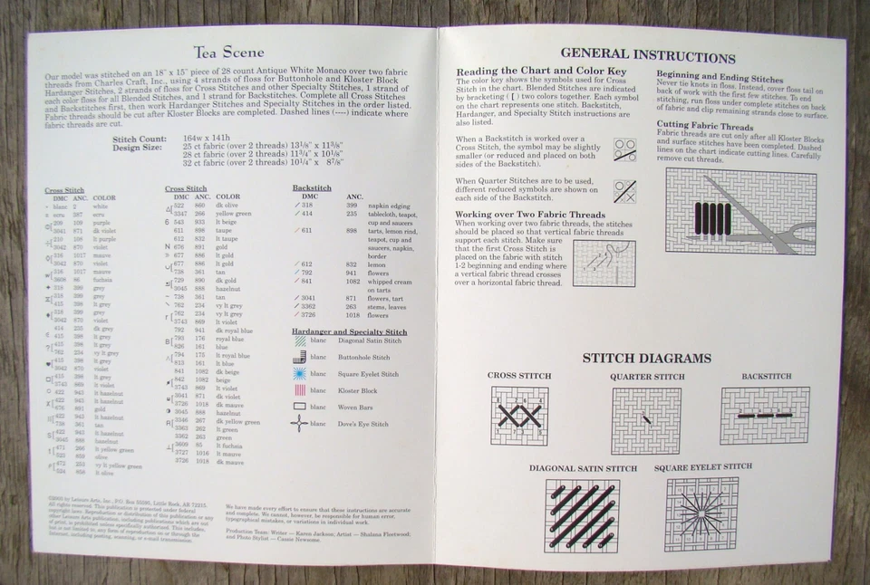 Teresa Wentzler Cross Stitch Patterns ~ Tea Fantasy Winter Winds Shalott Dragon - Image 3 of 4