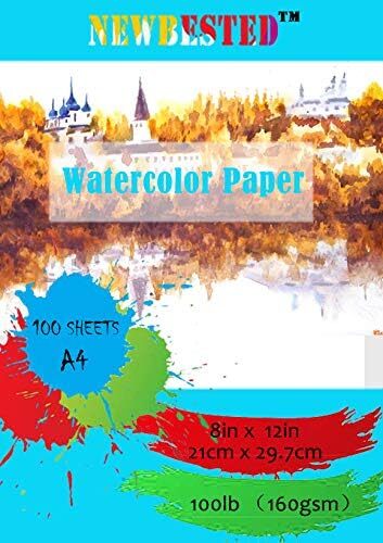 100 Stück weißes Aquarellpapier 100% Lappen Baumwolle Kaltpresspapier für Künstler - Bild 6 von 11