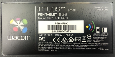 Wacom Intuos Pro Small PTH-451/K Graphics Drawing Tablet w