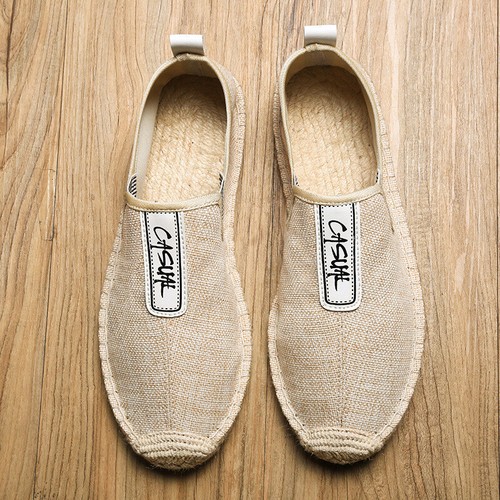 Herren Sommer Canvas Freizeit Leinen Halbschuh Flach Komfort Atmungsaktiv Slipper Schuhe - Bild 21 von 21
