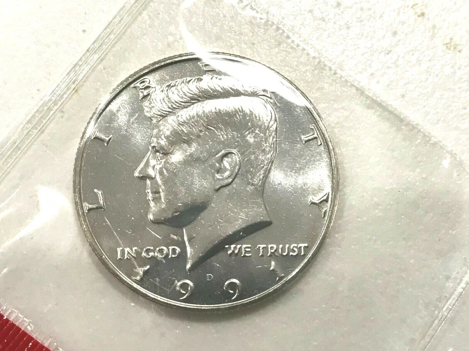 1991 P & D Kennedy Half in Mint Cello (2 COINS) - Image 3 of 4