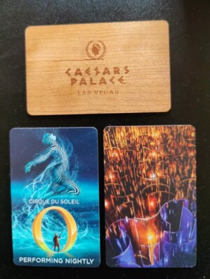 CAESARS PALACE (WOOD), ARIA & Bellagio VEGAS HOTEL room key cards