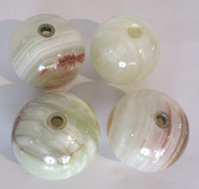 Set of 4  round onyx balls for table lamps-steampunk-sculpting or who knows what