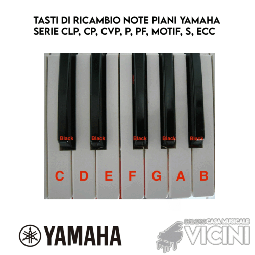 TASTI DI RICAMBIO note piani YAMAHA Clavinova CLP, CP, CVP, P, PF, MOTIF, S, ECC - Foto 1 di 12