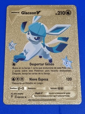 pokemon card 040 203 Glaceon V 40/203 Evolving Skies Pokemonkort [Fire] Abyssal Flames (30+) This attack does 20 more damage for each Energy card in your discard pile Pokemon Glaceon V New |