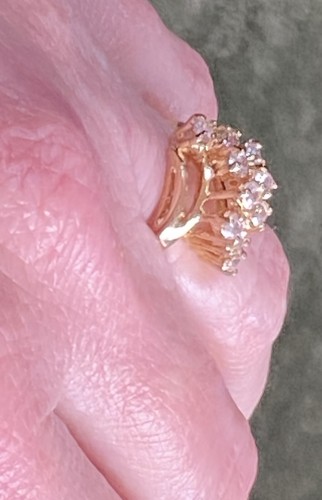 Atemberaubender Ring Zirkonia Gold galvanisiert, Größe 7,5 - Bild 22 von 23