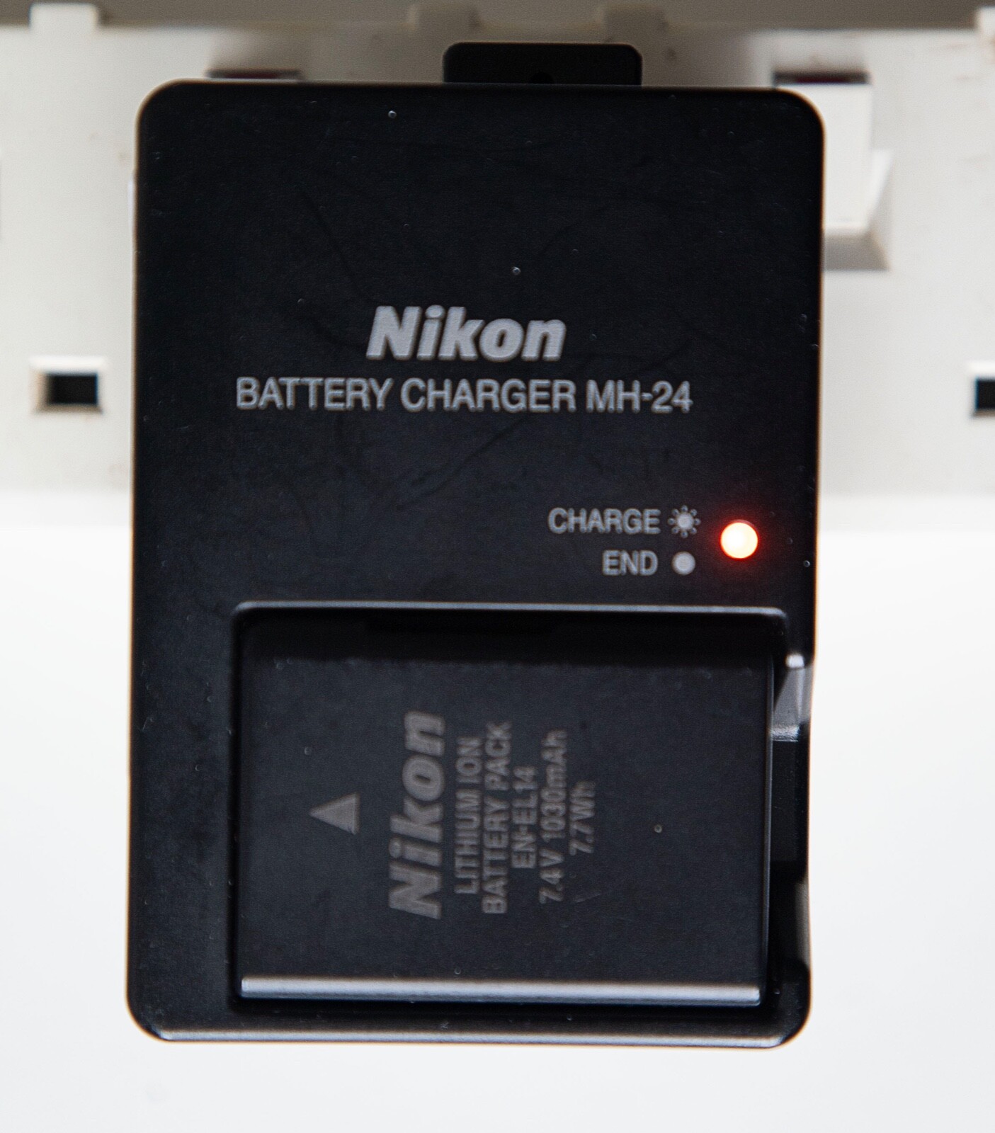Nikon battery charger MH24, for Nikon ENEL14 battery. Two Batteries