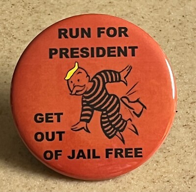 Anti-Trump Monopoly ''Run For President, Get out of Jail Free'' Magnet 2 1/4 inch
