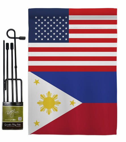 Philippines US Friendship Garden Flag Nationality Decorative Yard House Banner - Picture 7 of 17